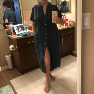 Soft Surroundings Blue Denim Top